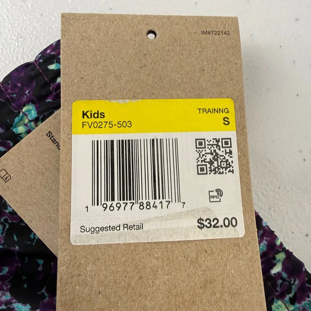 Nike Shorts Kids Small Purple Black Blue Dri-Fit Training‎ FV0275-503 Boys NEW